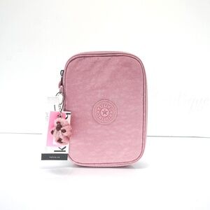 Kipling 100 Pens Case Pencil Accessory Box Polyamide AC3657 Flouncy Pink NWT $54